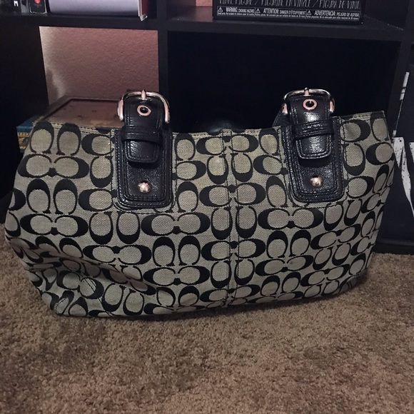 Coach Bags Auth Coach Xl Signature Gallery Tote Bag Poshmark